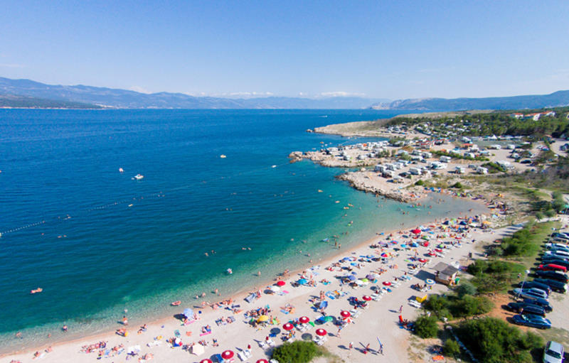 Krk Strände - Meline in der Bucht Soline