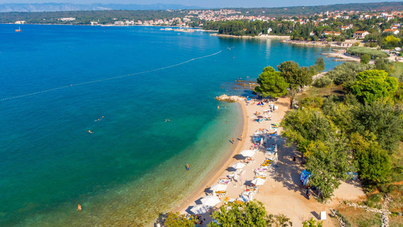 Plaže na Krk - Rova, Malinska