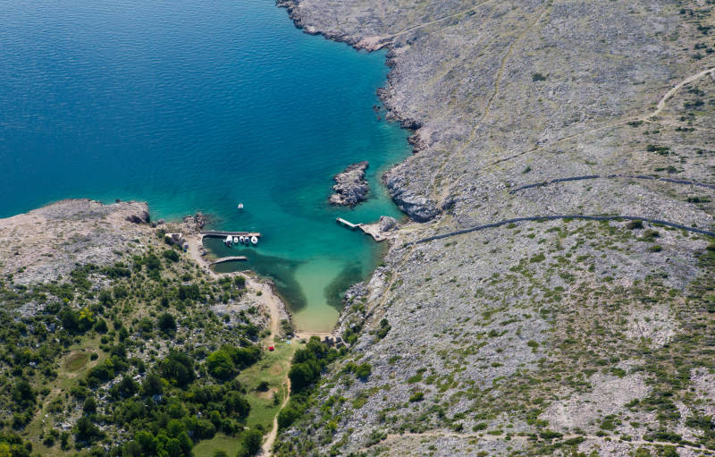 Krk beaches - Slivanjska near Rudine