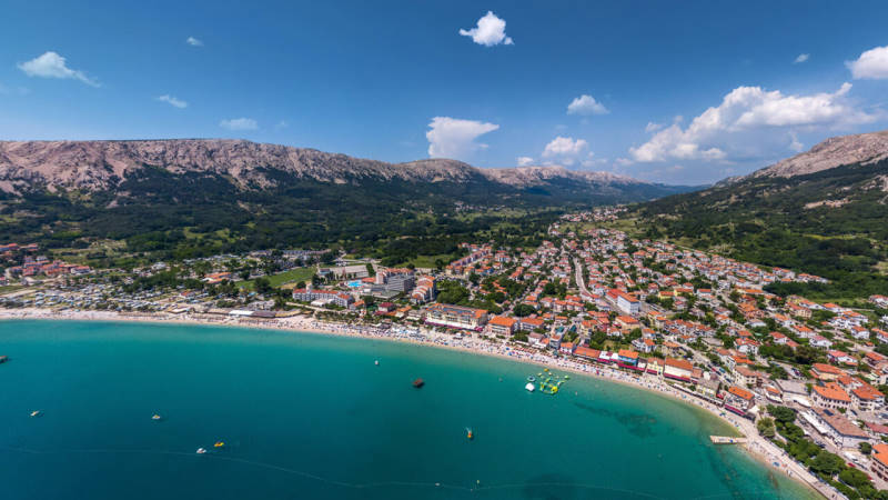 Krk Strände - Vela Plaža in Baška