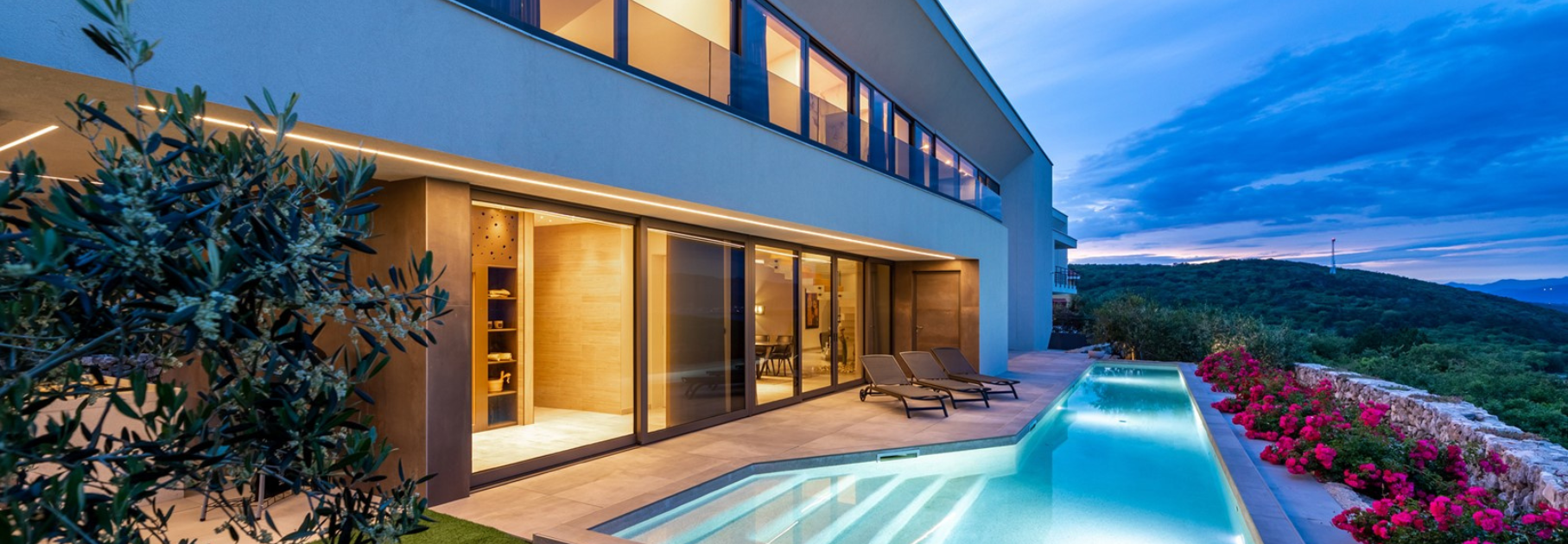 Modern Villa Maslina with panoramic sea view