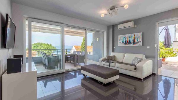 Stylish apartment Sunflair with a lovely balcony on Krk