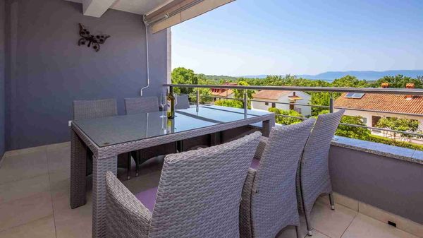 Stylish apartment Sunflair with a lovely balcony on Krk