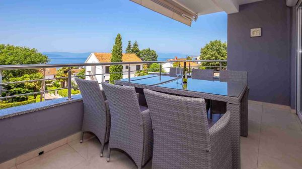 Stylish apartment Sunflair with a lovely balcony on Krk