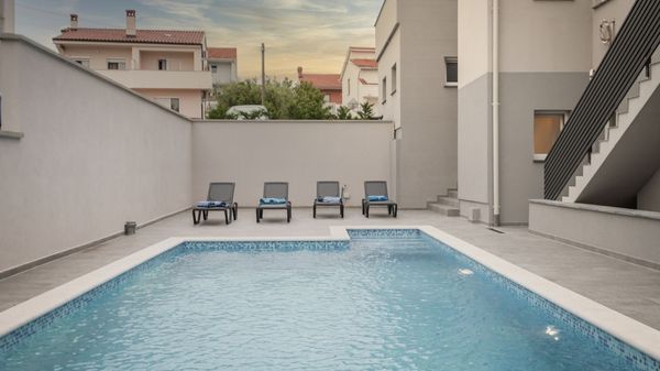 Modern apartment Lacrima 1 in villa with a pool on Krk