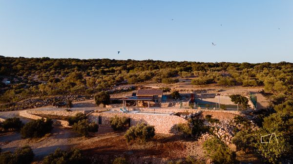 Stone villa Heritage House Jure with a pool and a great sea view on Krk