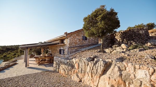 Stone villa Heritage House Jure with a pool and a great sea view on Krk