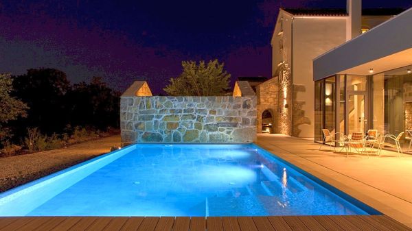 Stone Villa Jerini House with an outdoor pool and wellness on Krk