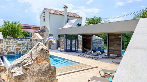 Stone Villa Jerini House with an outdoor pool and wellness on Krk