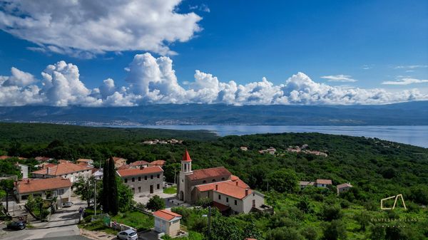 Luxuriöse Villa Brajdini mit Panoramablick auf das Meer