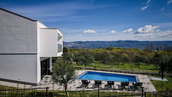 Modern Villa Ante with a beautiful view on olive garden