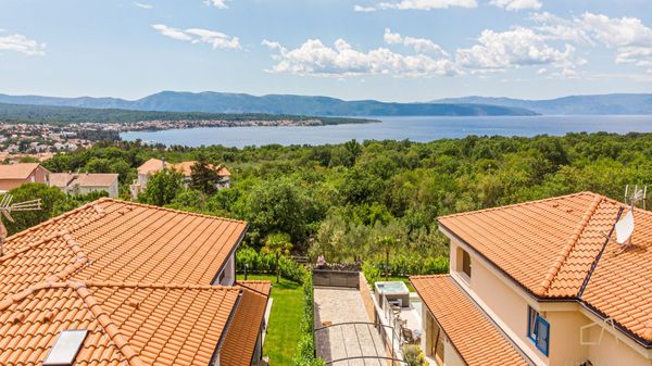 Lovely Villa Loma 1 with a view and an outdoor pool on Krk