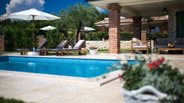 Family Villa Nika with a rustic touch and a pool on Krk