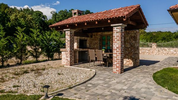 Traditional style Villa Plasa with an outdoor pool on Krk