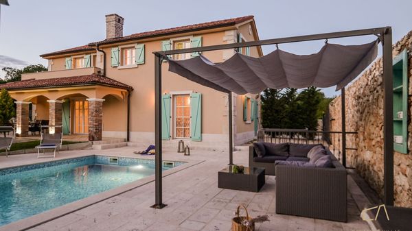 Traditional style Villa Plasa with an outdoor pool on Krk