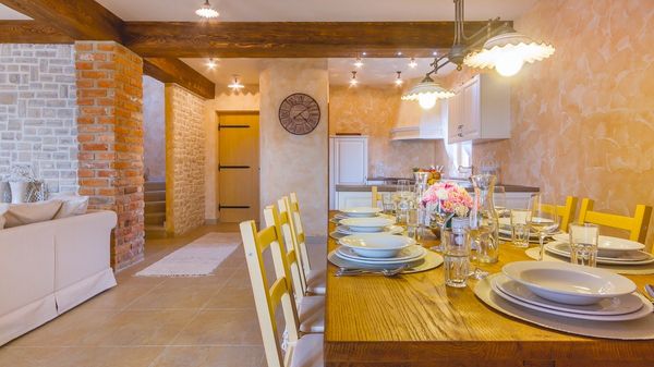 Family  Villa Tia with a rustic touch and a pool on Krk